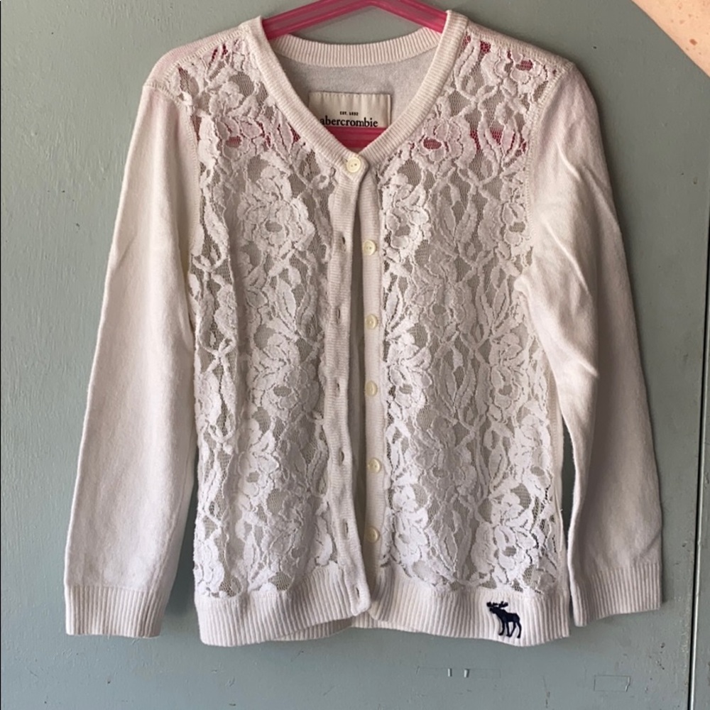 abercrombie kids white sweater